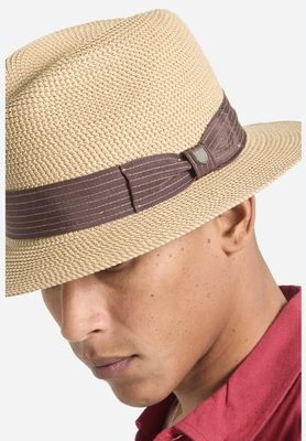 Roma Straw Packable Fedora