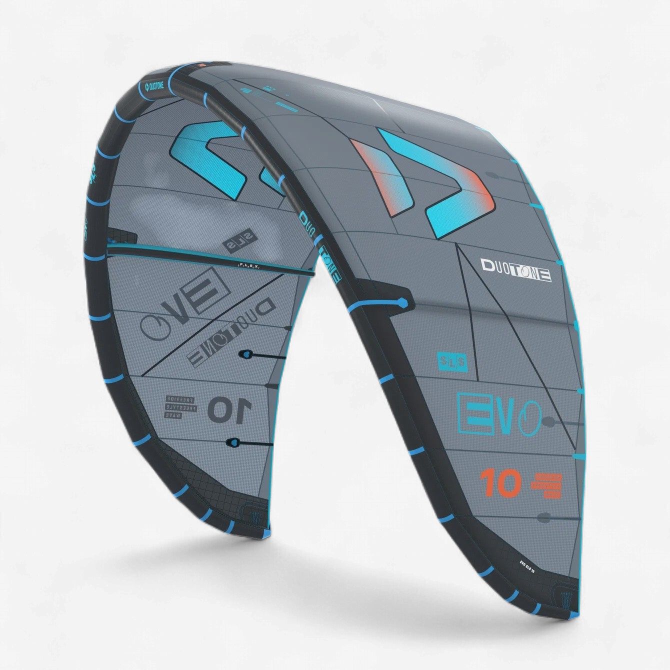 Evo SLS 2026 kite, Colour: dark-grey/turquiose, Size: 9m