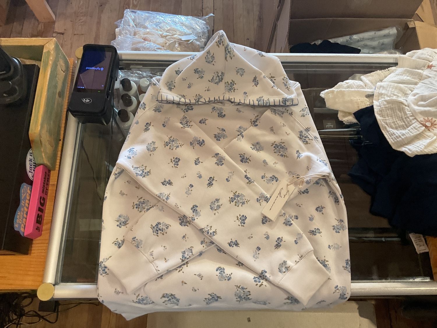 Floral prowave ditsy print hoodie, Size: s