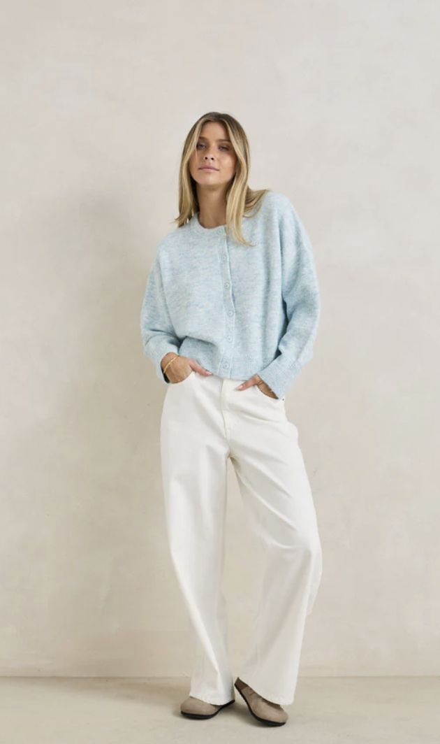 Estelle Fluffy Knit Cardigan, Colour: BBL, Size: S