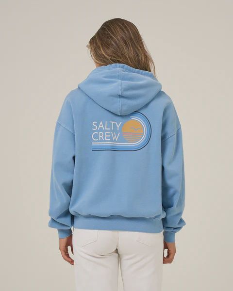 Ombre Wave Hoodie Zip, Colour: Ash Blue, Size: S