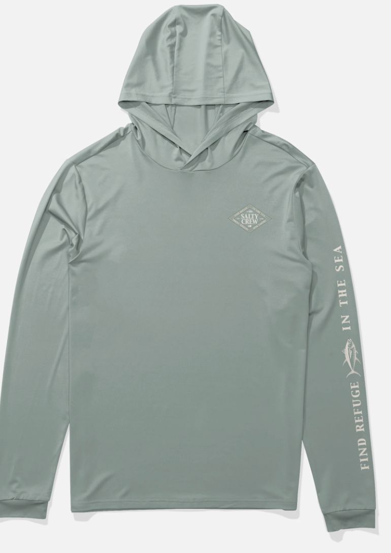 Iconic Hood Sunshirt, Colour: Jade, Size: M