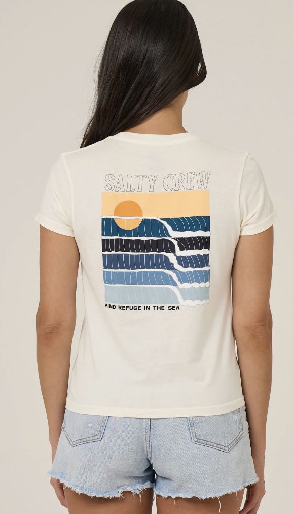 Retro Wave Modern Tee, Colour: Off White, Size: S