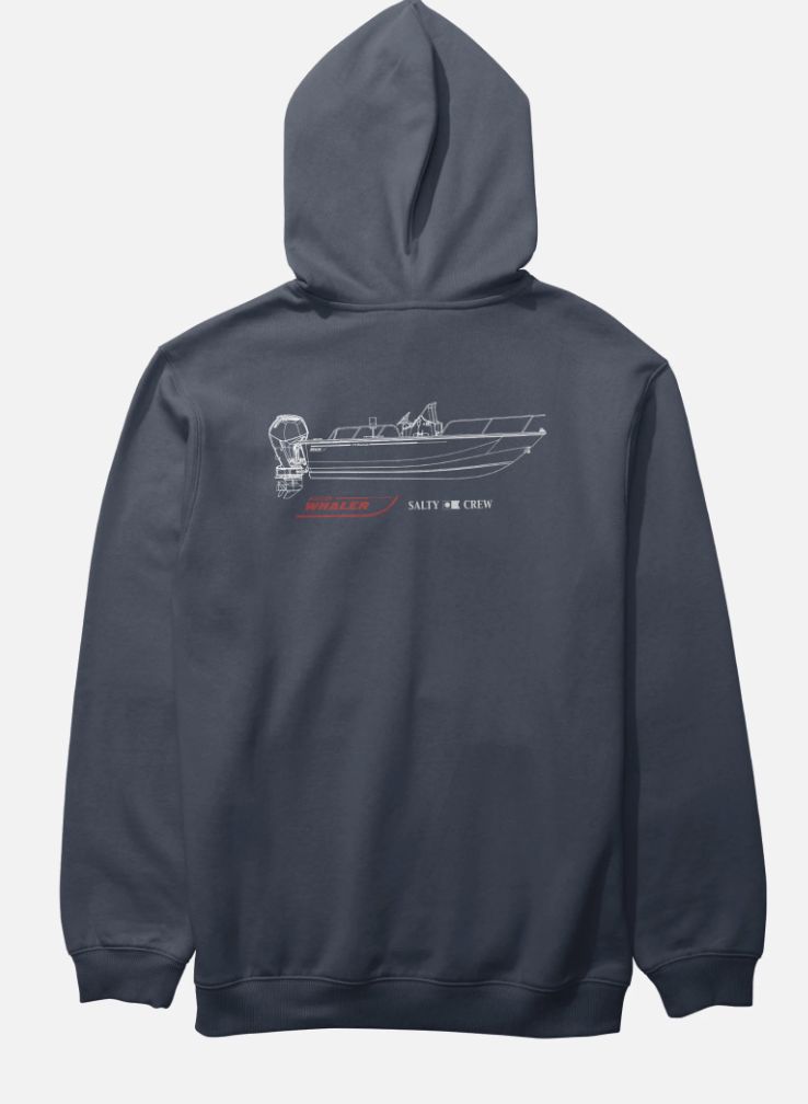 Whaler Schematic Fleece, Colour: Navy, Size: M
