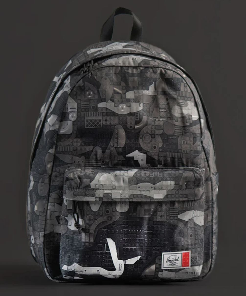 Lego Hershel Classic XL Backpack 30L, Colour: Abstract Bricks Black