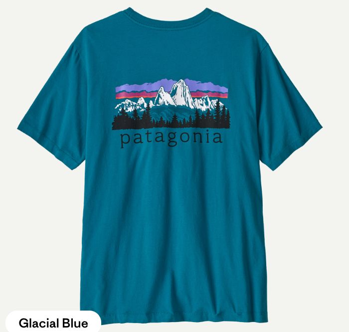 M's Fitz Roy Foothills T-shirt, Colour: Glacial Blue, Size: M