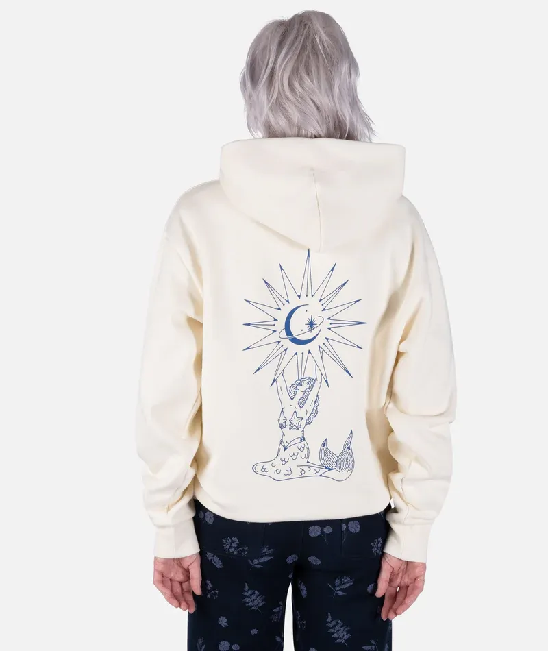 Mermaid Moon Heavyweight Hoodie, Colour: bone, Size: s