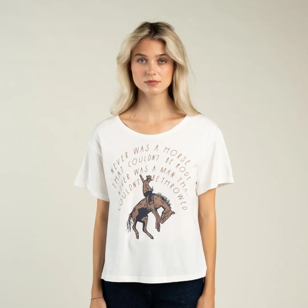 Never was a horse basic tee, Colour: vintage white, Size: s