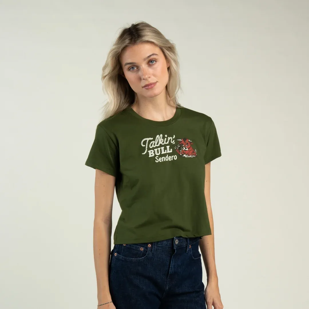 Talkin' Bull Boxy Tee, Colour: green, Size: s