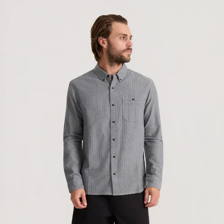 Scholar LS Woven, Colour: Indigo, Size: M