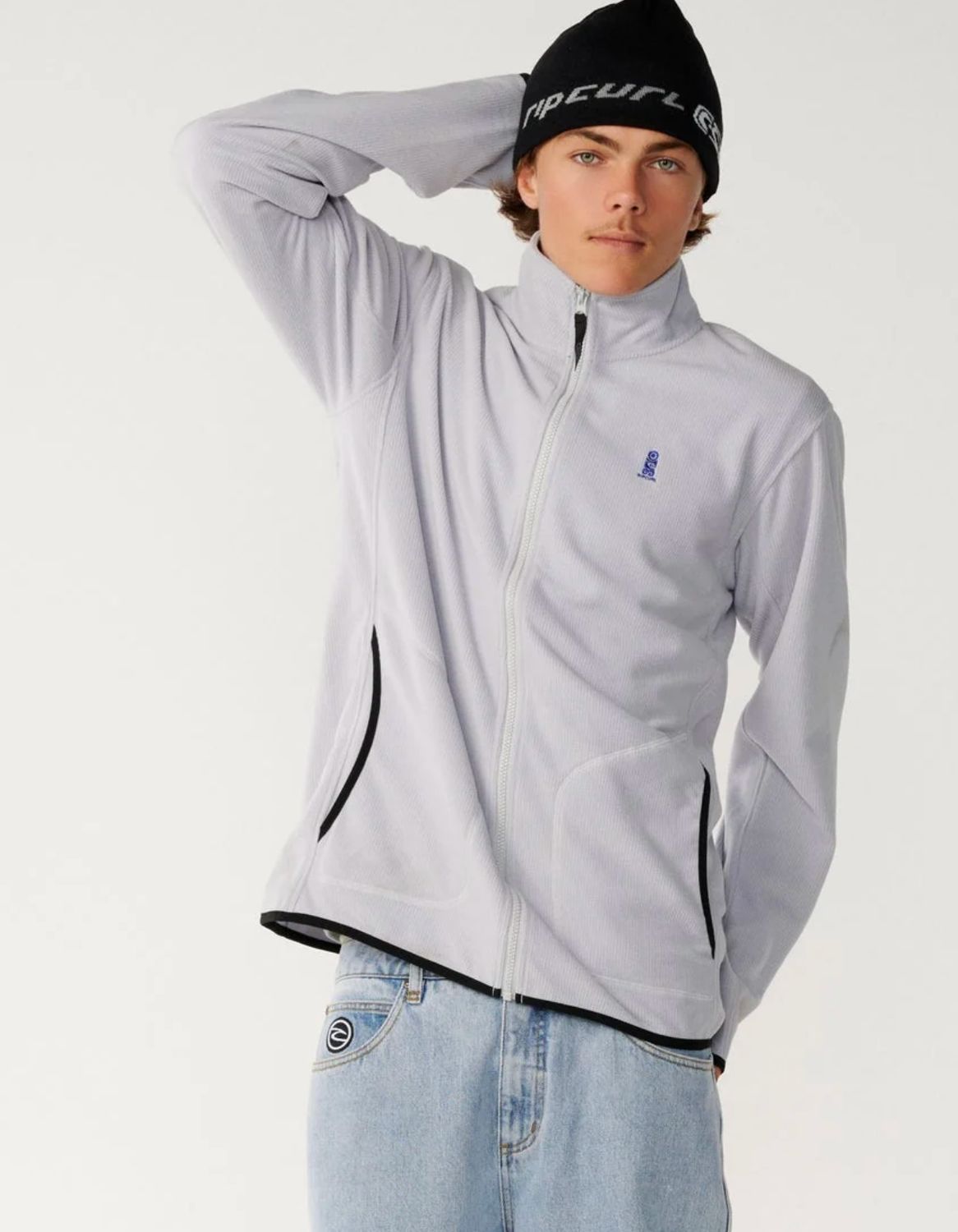 S Series Polar Zip Thru Crew, Colour: Storm Grey, Size: M