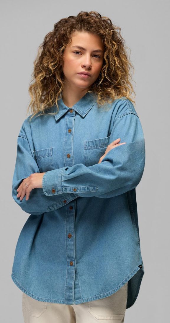 Mountain Maven Denim Shirt, Colour: Blue Denim, Size: S