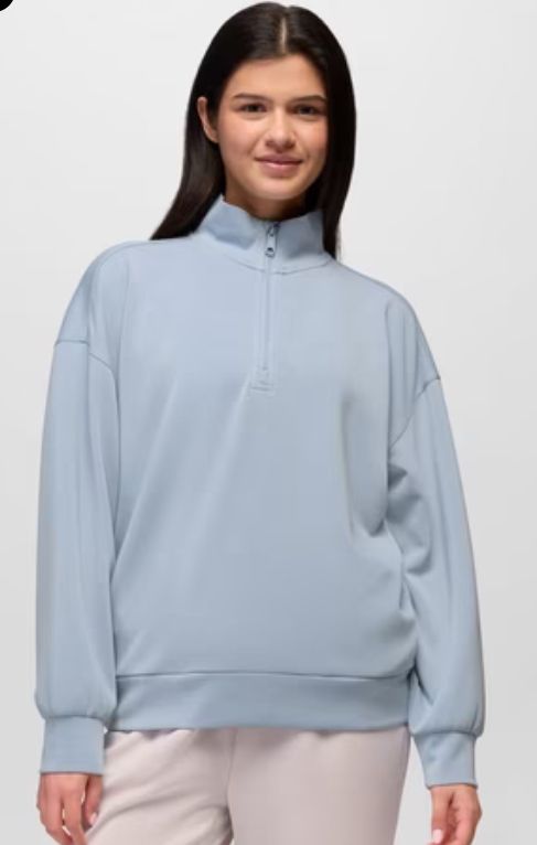 Shea Soft Relaxed Half Zip, Colour: Glacier skies, Size: S