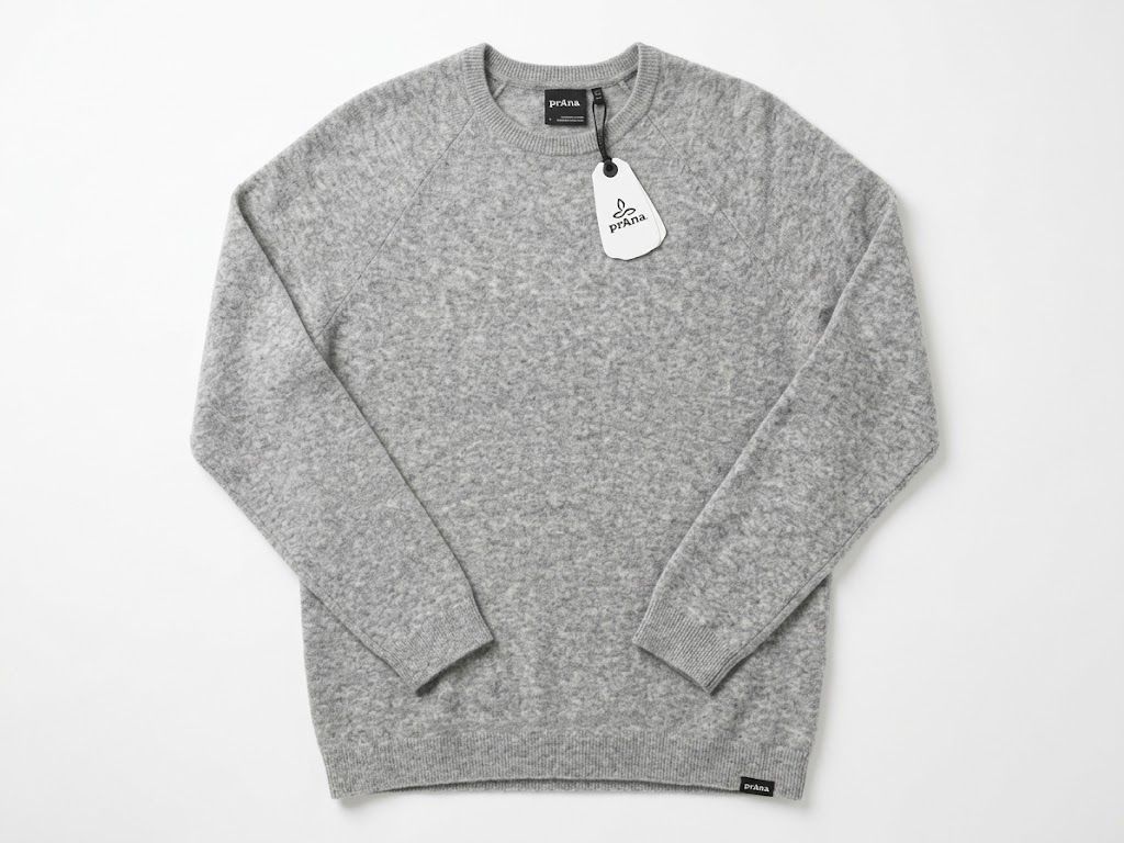 Three Falls Crew Sweater, Colour: Heather Grey, Size: M