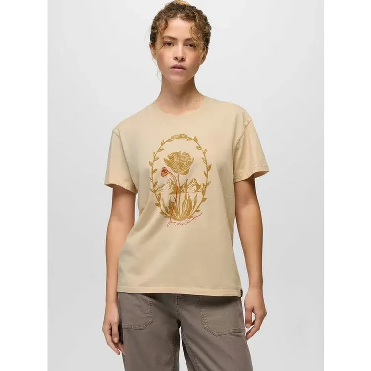 Everyday Mtn Flower Ss Tee, Colour: Stone, Size: S