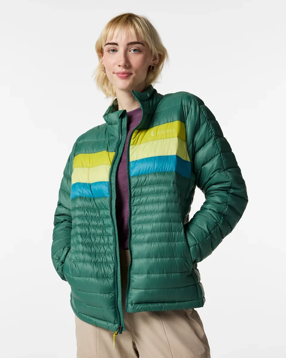 W Fuego Down Jacket, Colour: Juniper Stripes, Size: S