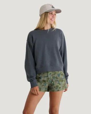 W Bamboo Northcoast Fleece Pullover Crew