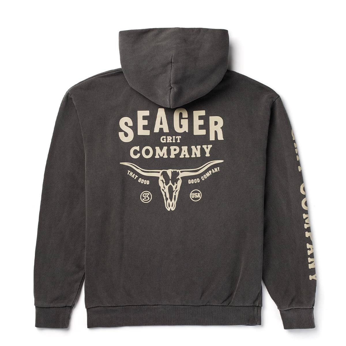 Premium Longhorn Hoodie, Color: Pigment Black, Size: M