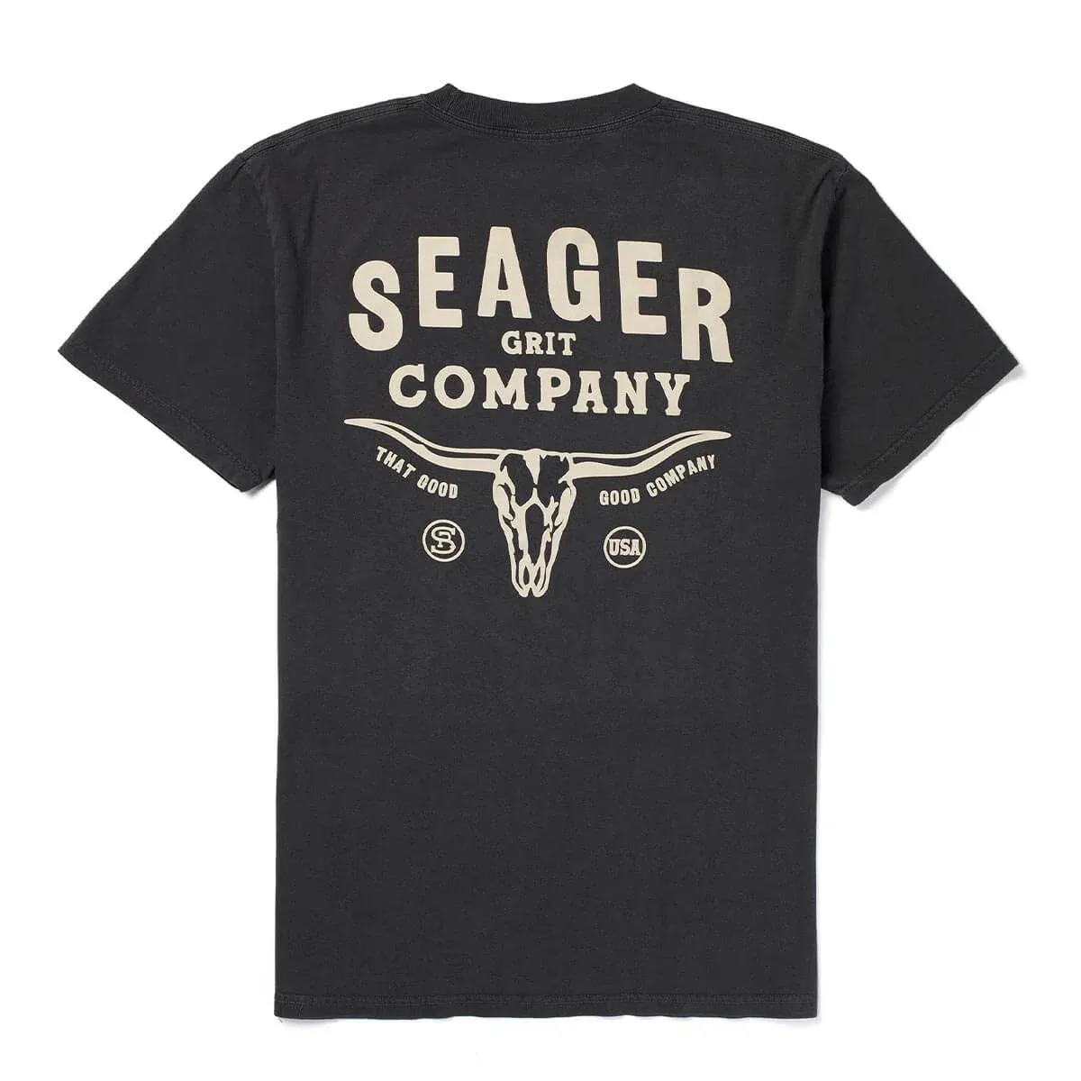 Longhorn tee, Color: Pigment Black, Size: M