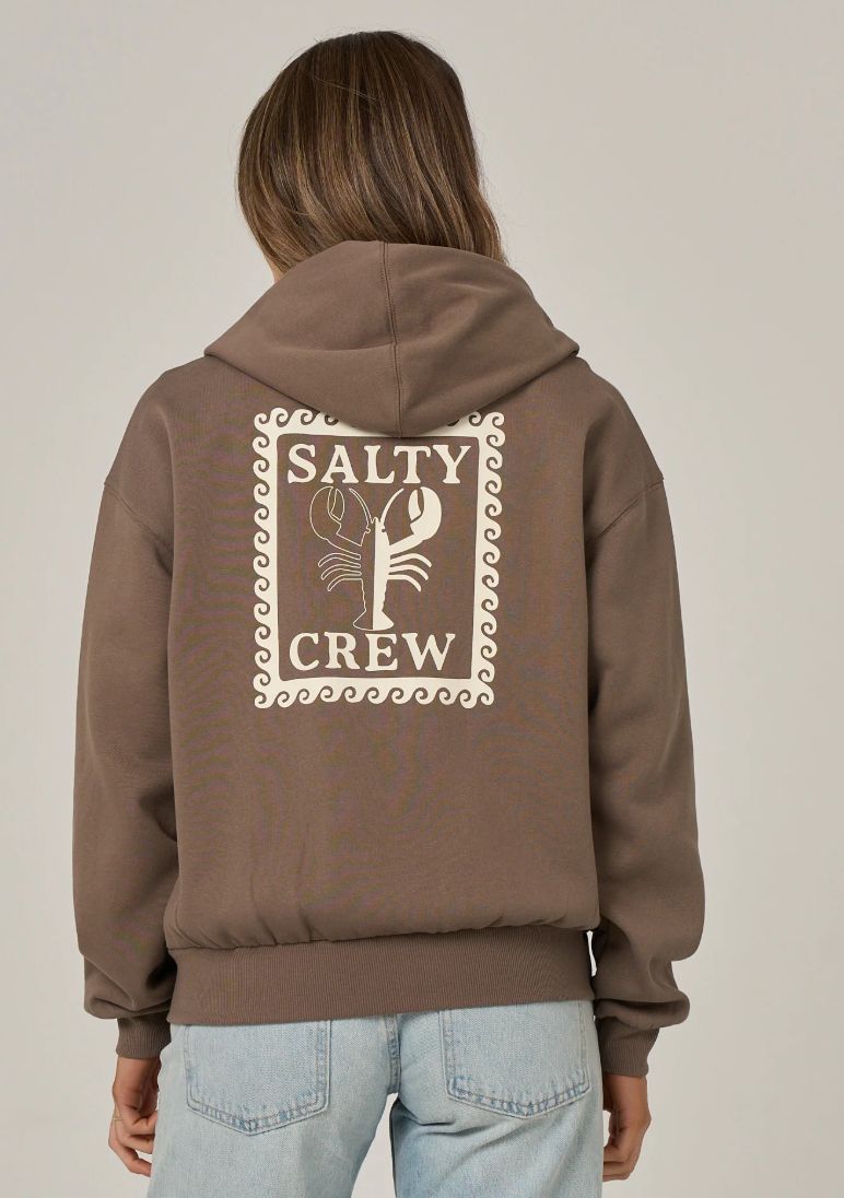 Lobster Roll Hooded Zip, Colour: Washed Brown, Size: S