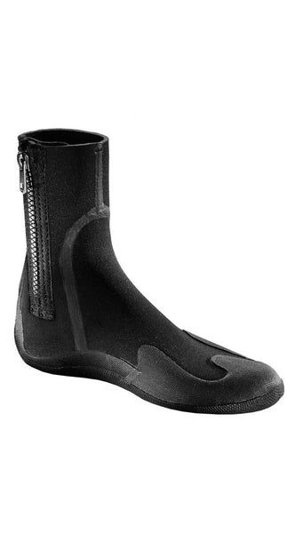 Axis round toe 7mm boot with zipper, Colour: Black, Size: 8