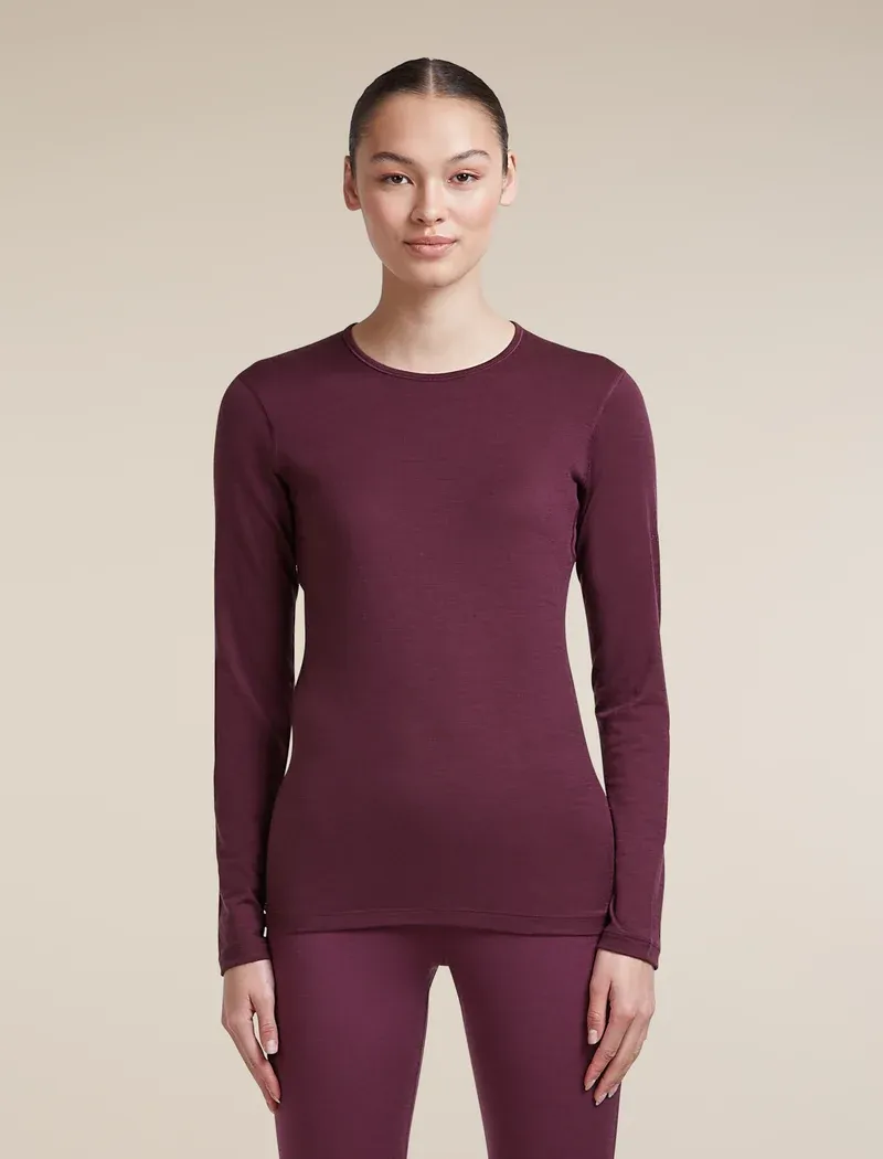 200 Oasis LS  Crewe DK Berry, Color: Dk Berry, Size: S