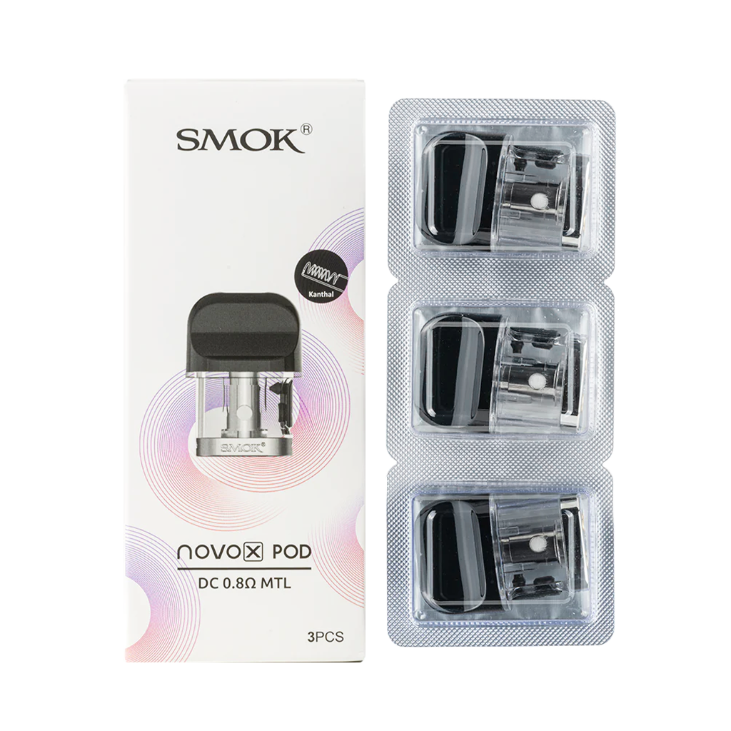 SMOK NOVO X POD 3PCS, RESISTANCE: MTL 0.8 OHM