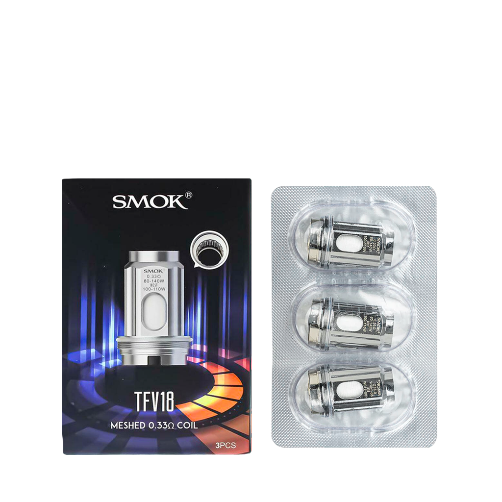 SMOK TFV18 COIL 3PCS, RESISTANCE: 0.33 OHM