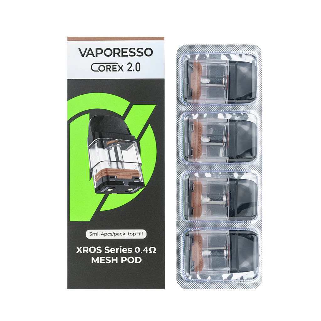 VAPORESSO XROS MESH POD 4PCS, RESISTANCE: 0.4 OHM