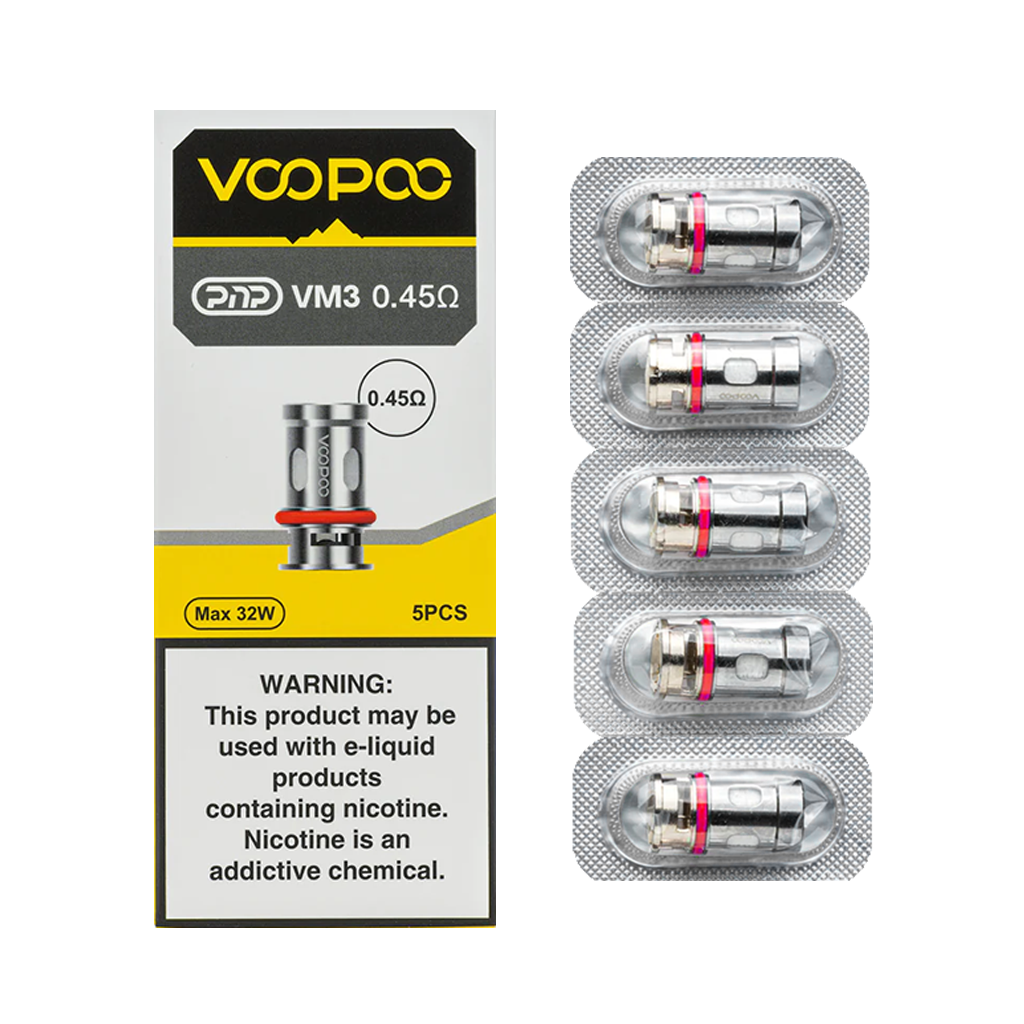 VOOPOO PNP VM COIL 5PCS, RESISTANCE: VM3 0.45 OHM
