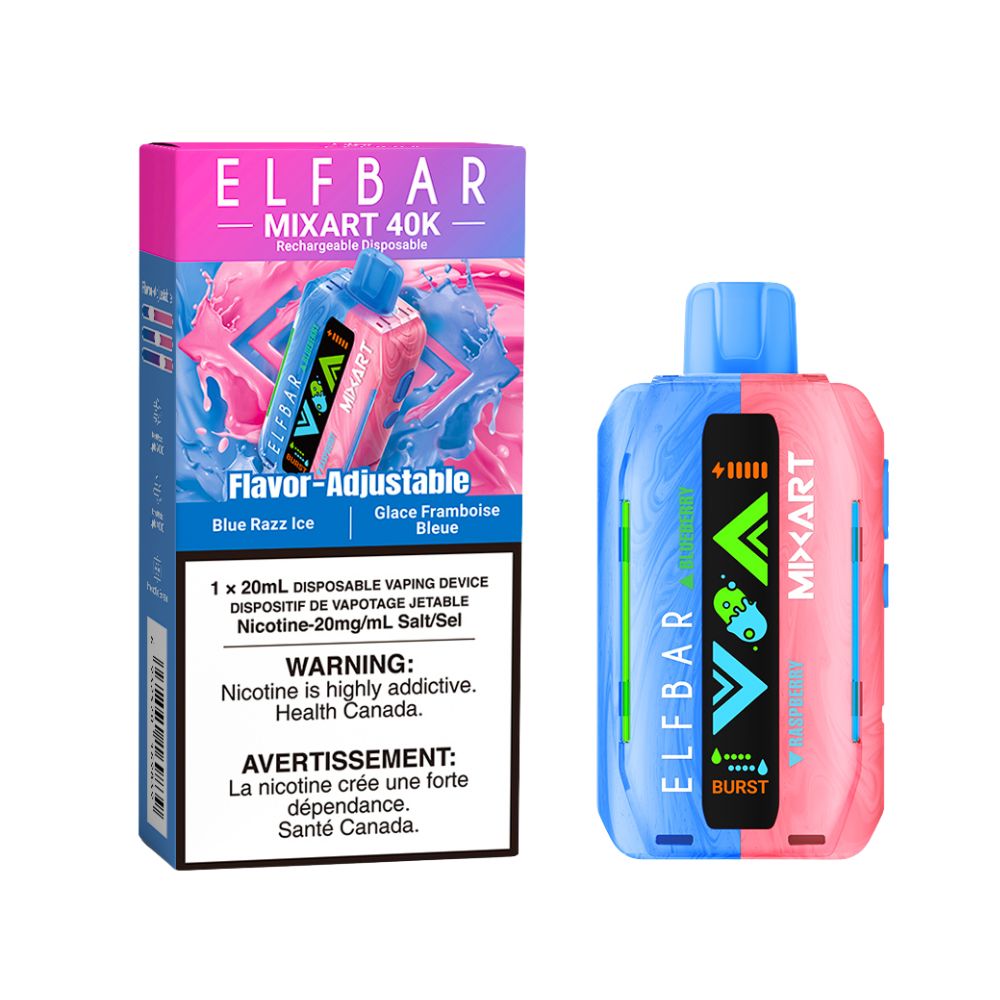 ELF BAR MIXART 40K 20MG, FLAVOR: BLUE RAZZ ICE