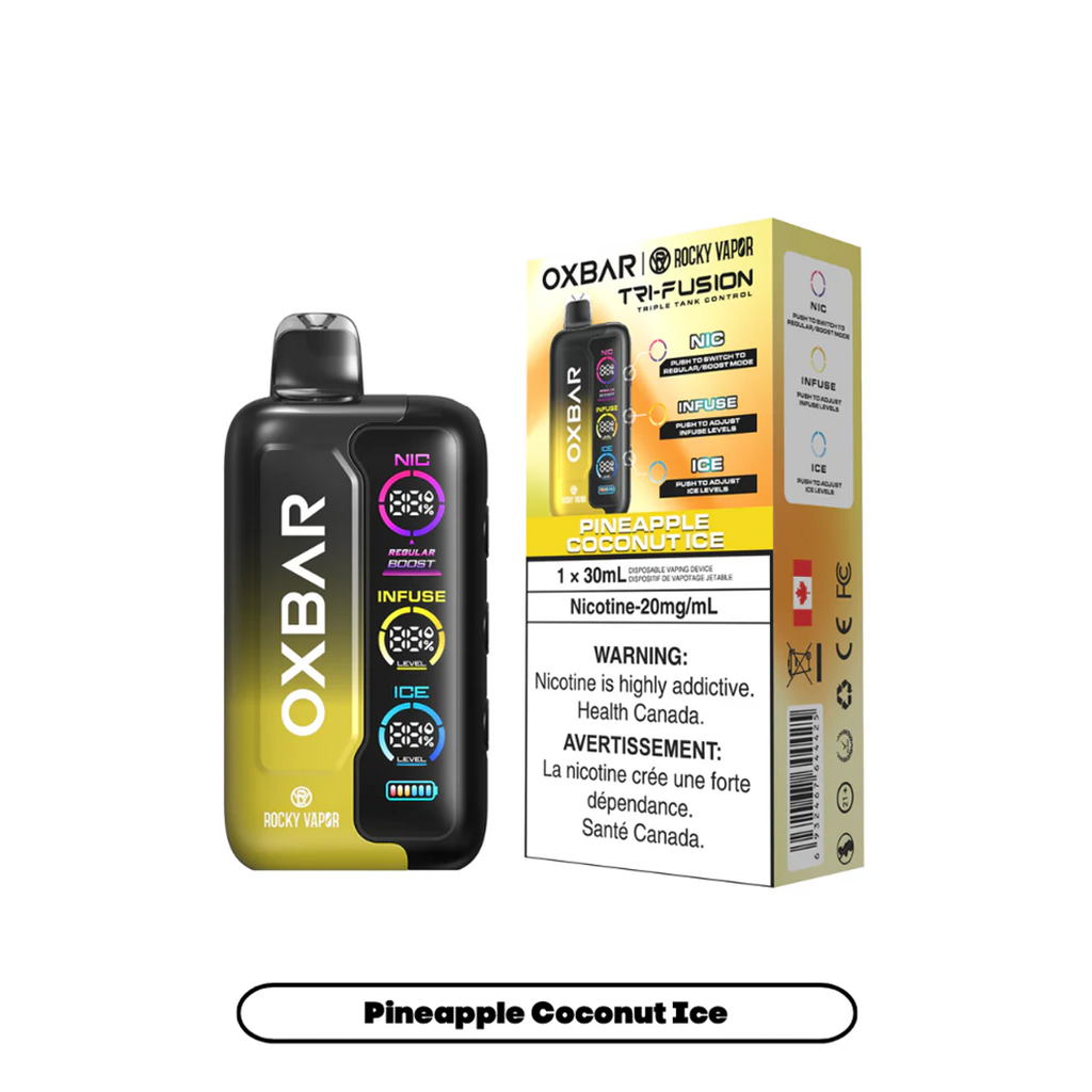OXBAR TRI FUSION 20MG, FLAVOR: PINEAPPLE COCONUT ICE