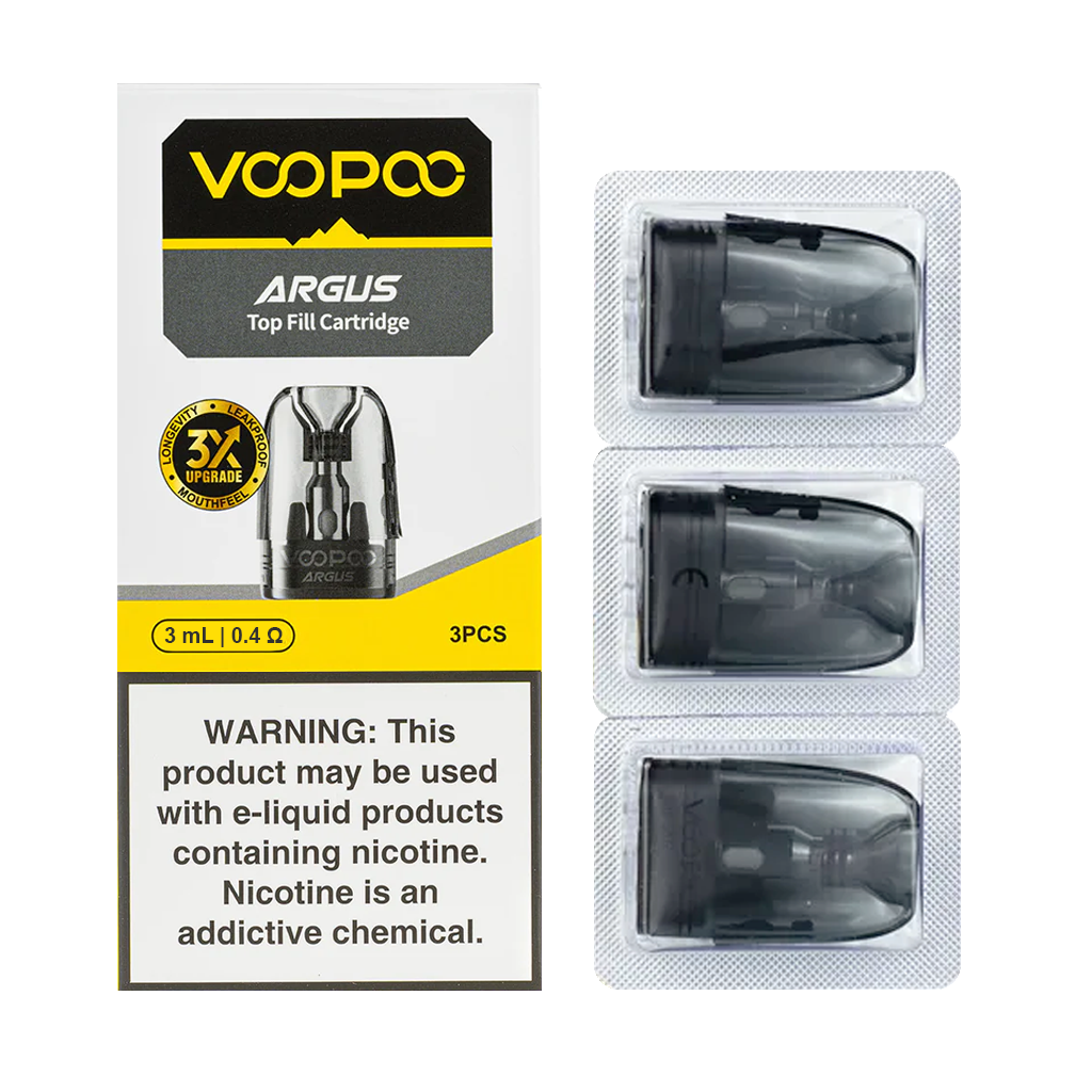 VOOPOO ARGUS TOP FILL POD 3PCS, RESISTANCE: 0.4 OHM
