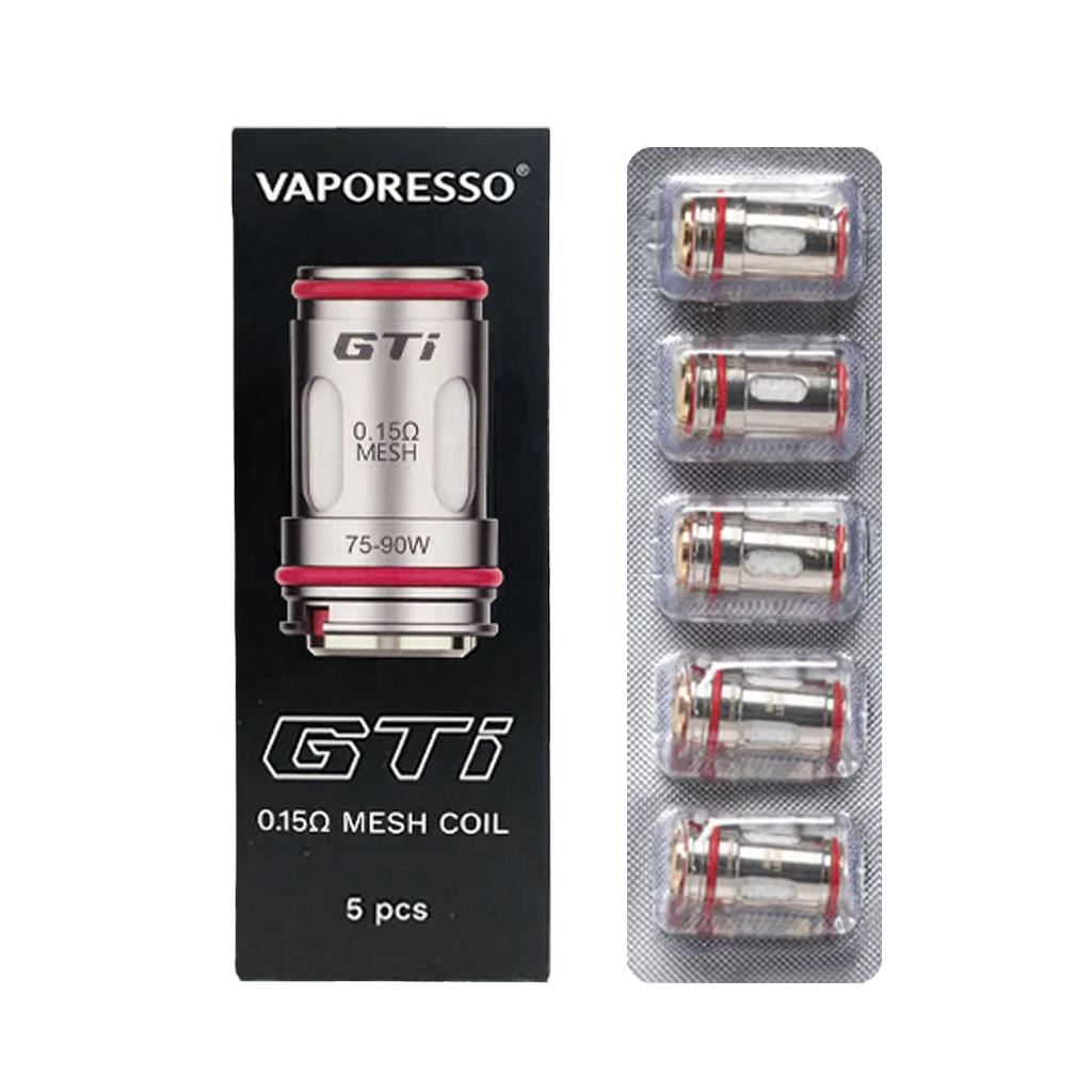 VAPORESSO GTI COILS 5PCS, RESISTANCE: 0.15 MESH