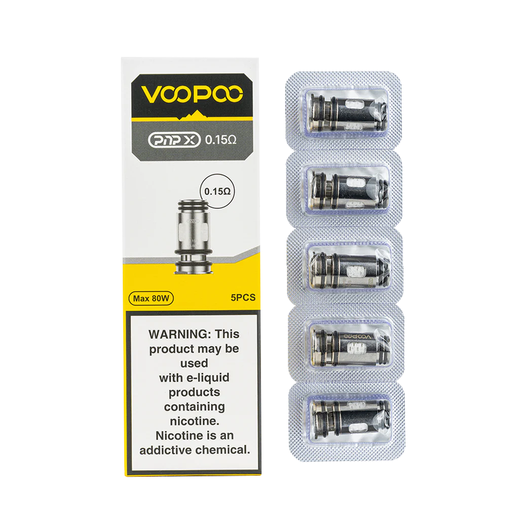 VOOPOO PNP X COIL 5PCS, RESISTANCE: 0.15 OHM