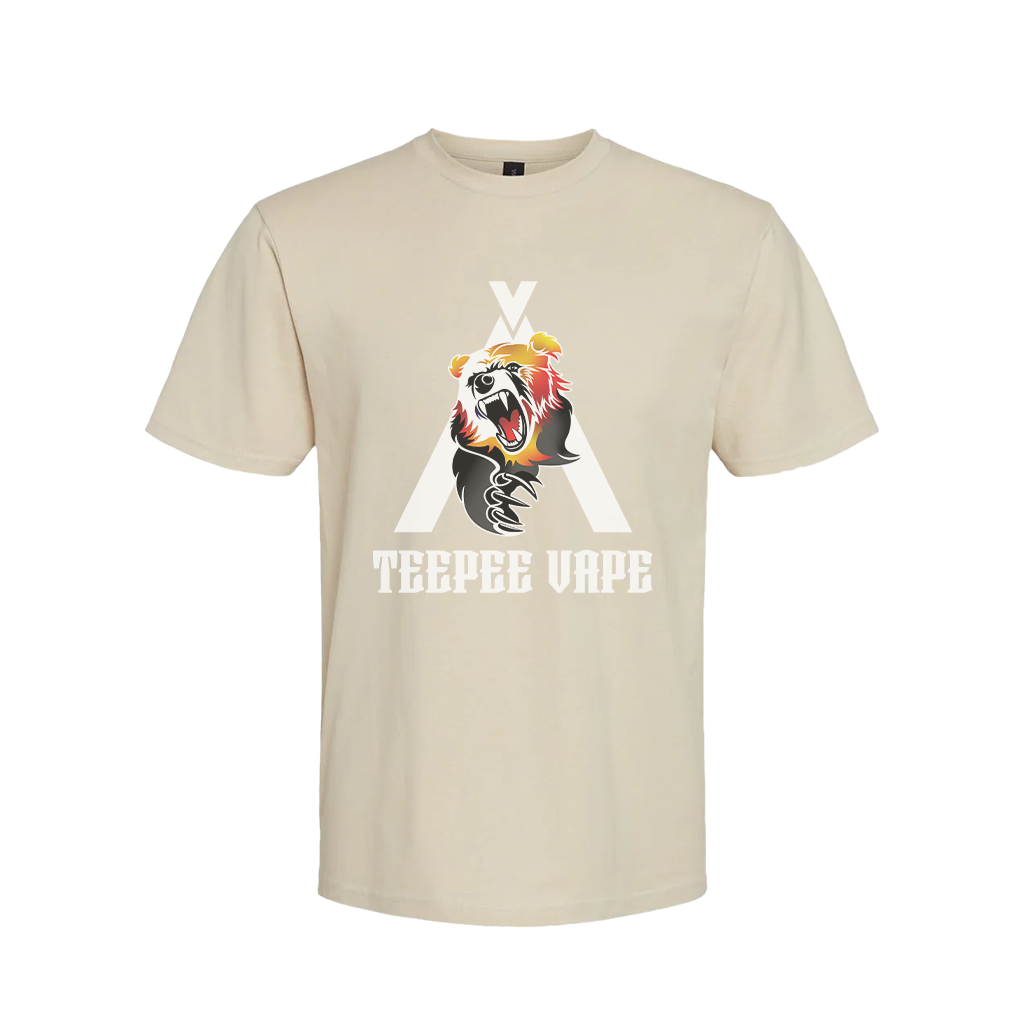 TEEPEE VAPE MERCH, COLOR: SAND, Size: ONE SIZE, TYPE: T-SHIRT