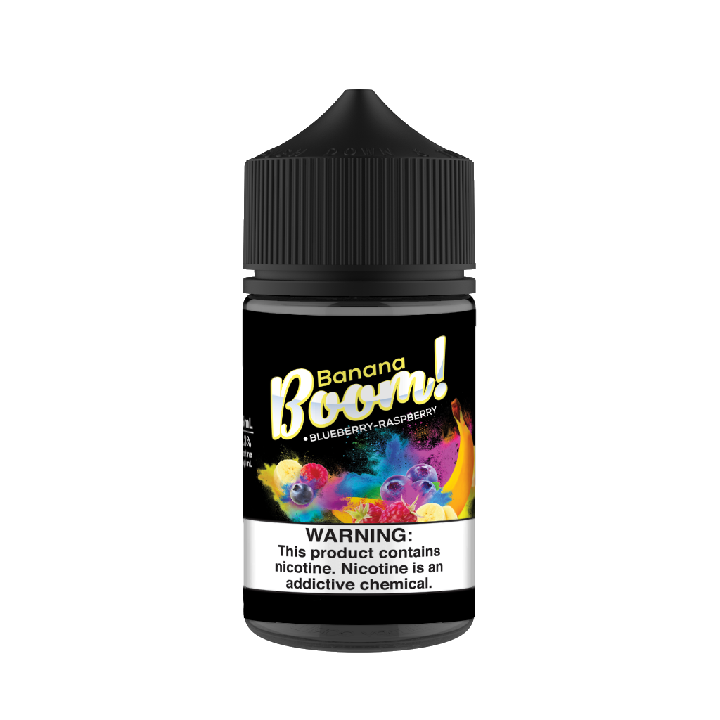 BANANA BOOM, FLAVOR: BLUEBERRY RASPBERRY, FORMAT: 75ML 3MG
