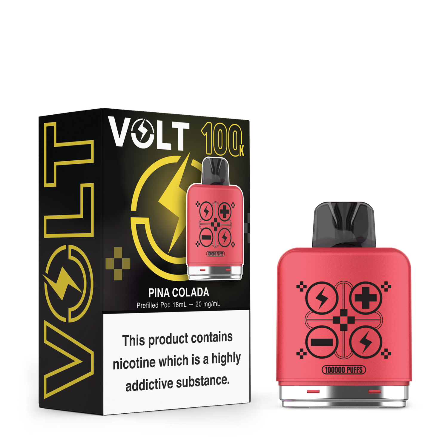 VOLT PODS, FLAVOR: PINA COLADA, STRENGTH: 0MG