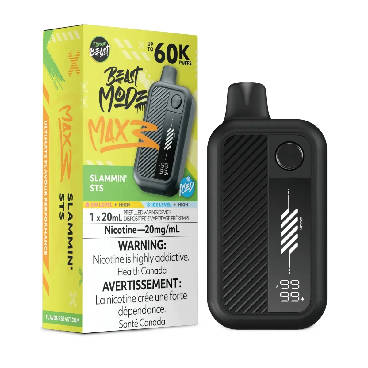 FLAVOUR BEAST - BEAST MODE MAX 3 60K, FLAVOR: SLAMMINS STS