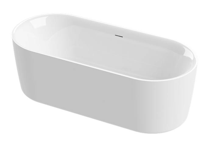 Aquaestil Badewanne Metauro Free Central 160×75, glänzend weiß