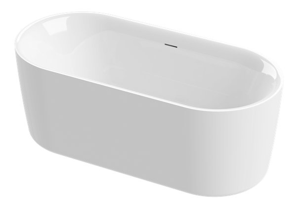 Aquaestil Badewanne Metauro Free Central 180×80, glänzend weiß