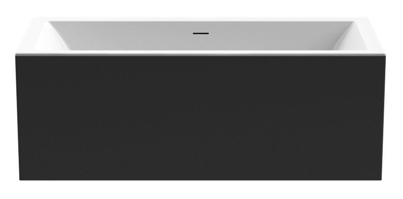 Aquaestil Badewanne Victoria Free für Nische 190×90, weiß &amp; schwarz matt