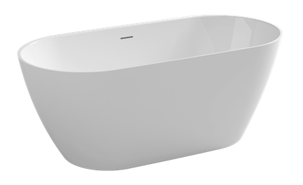 Aquaestil Badewanne Dove Central 152×72, glänzend weiß