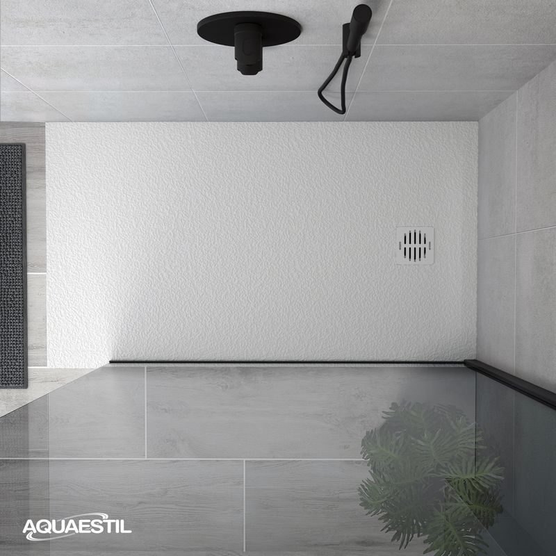 Aquaestil Duschwanne Stone 100×80, Weiß