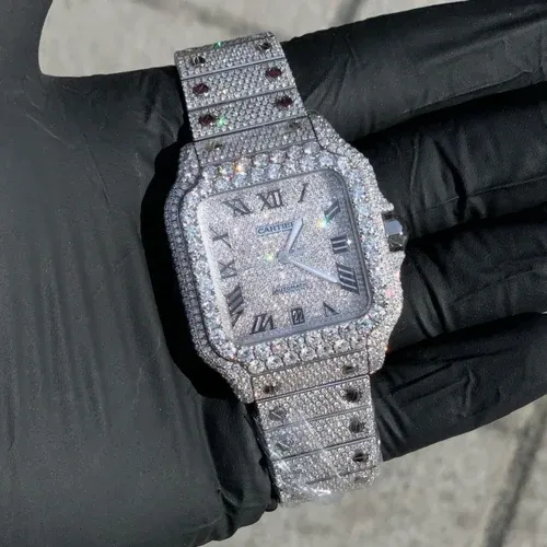 High Quality DEF Lab Cartier Moissanite Diamond Watch.