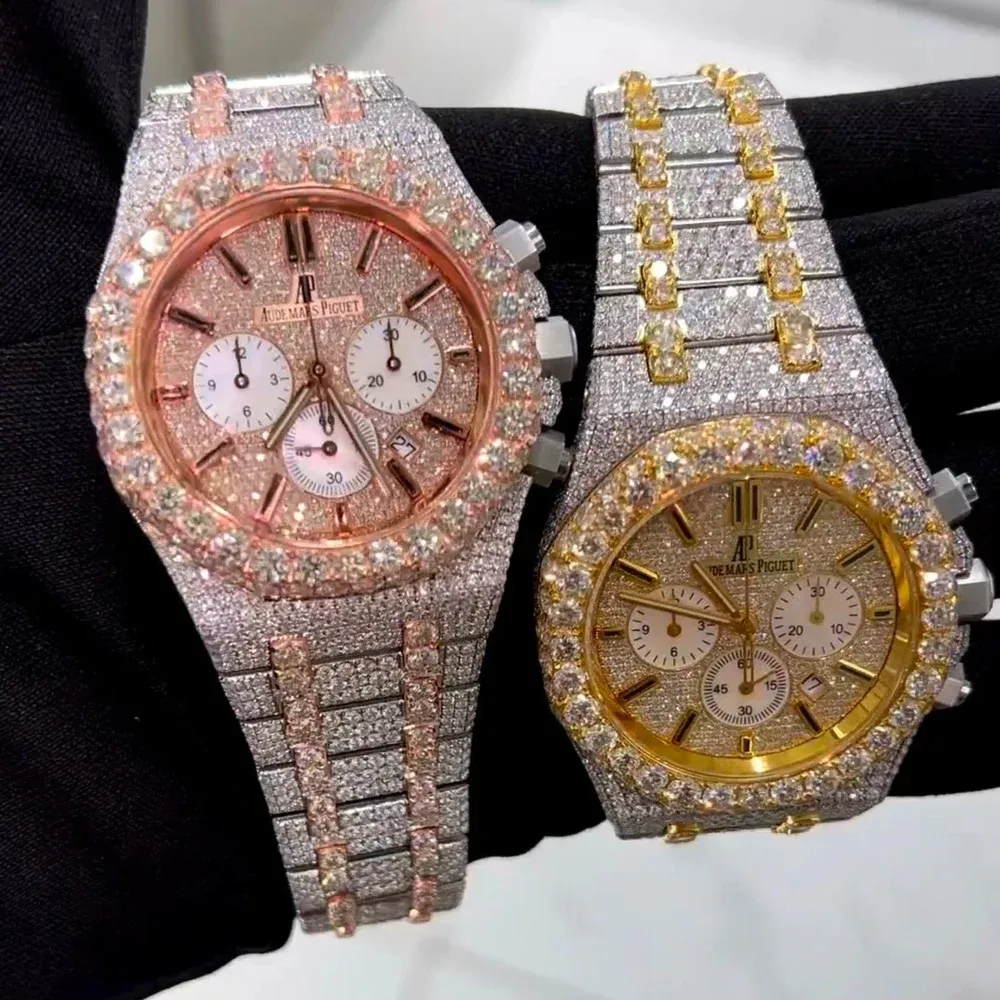 Top Quality Diamond Moissanite Watch DEF Moissanite Diamond Iced Out Watch
