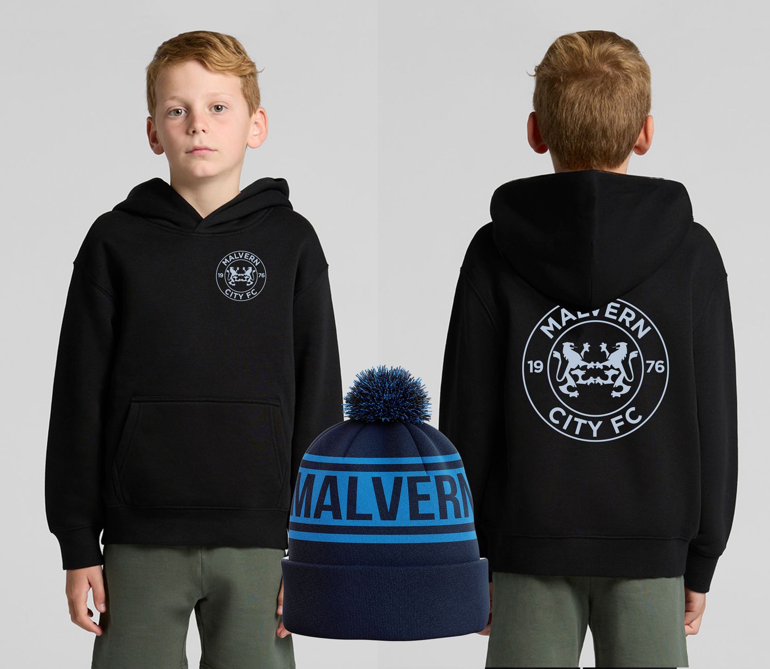 YOUTH RETRO LOGO HOODY/BEANIE COMBO