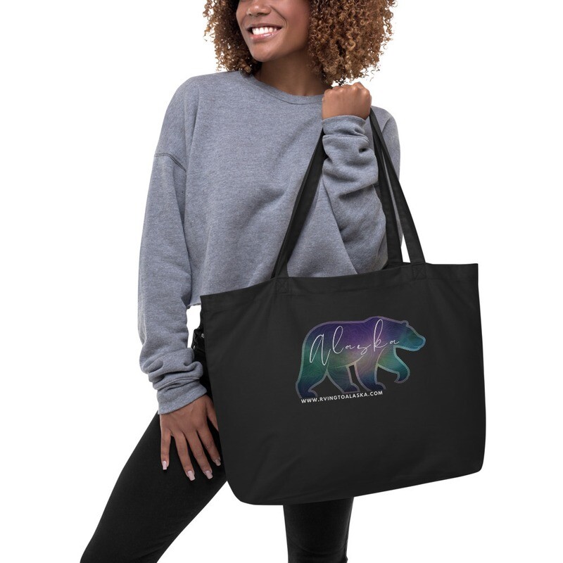 AK Aurora Bear Large organic tote bag