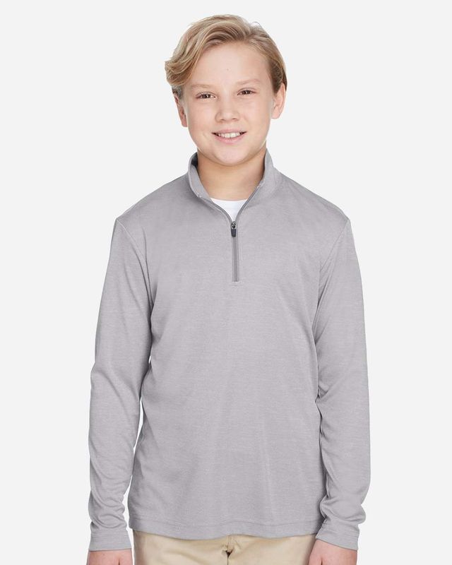 Youth Zone Sonic Heather Performance Quarter-Zip Pullover -