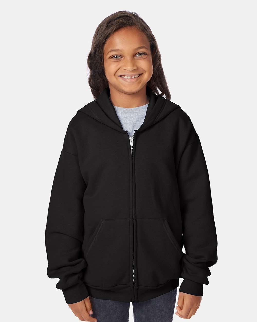 Youth EcoSmart® Full-Zip Hooded Sweatshirt